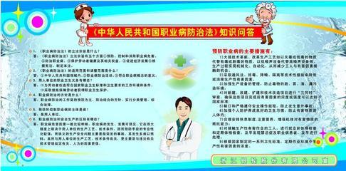 《中華人民共和國職業(yè)病防治法》知識問答展板 專業(yè)宣傳，守護(hù)健康